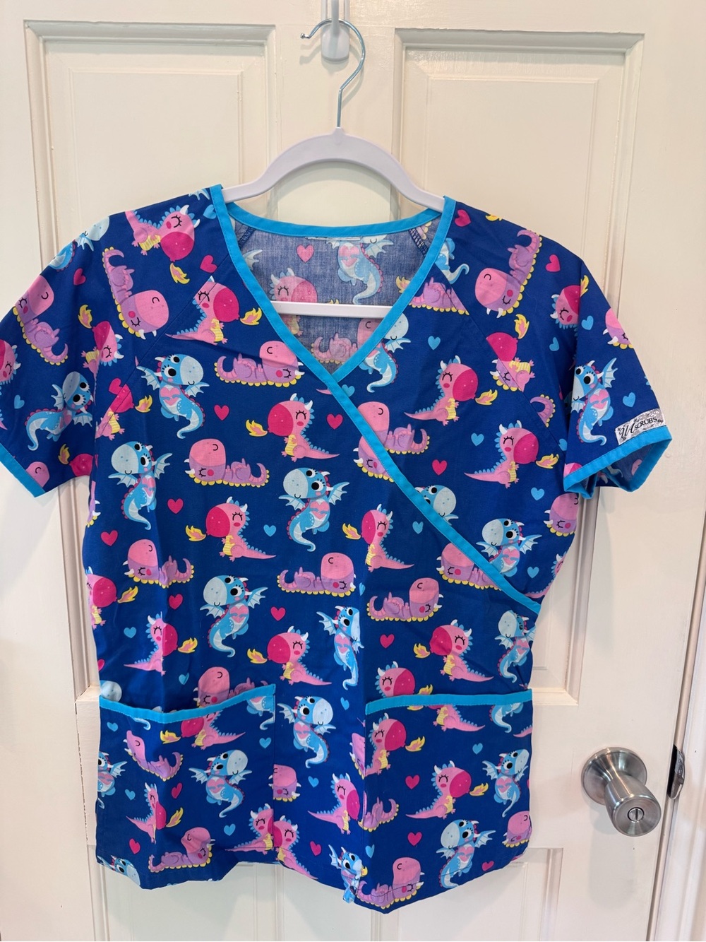 Women’s Mermaid Print Scrub Top
